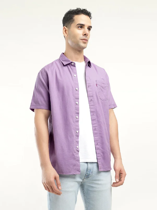 Men's Designer Dress Shirts for High-End FashionMen's Solid Slim Fit Shirt