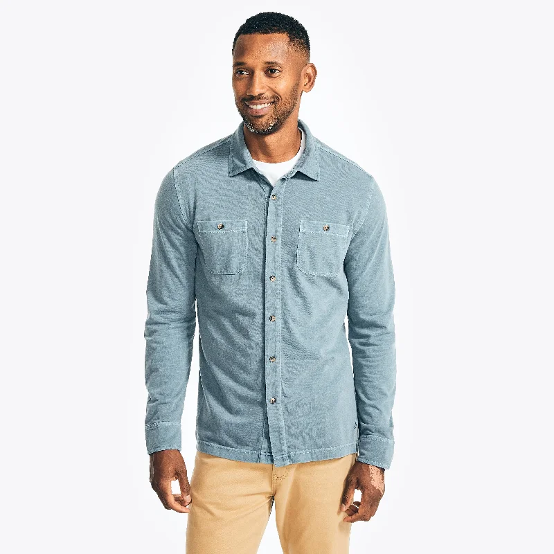 Men's Oxford Shirts for a Preppy StyleNautica Mens Classic Fit Cotton-Knit Shirt