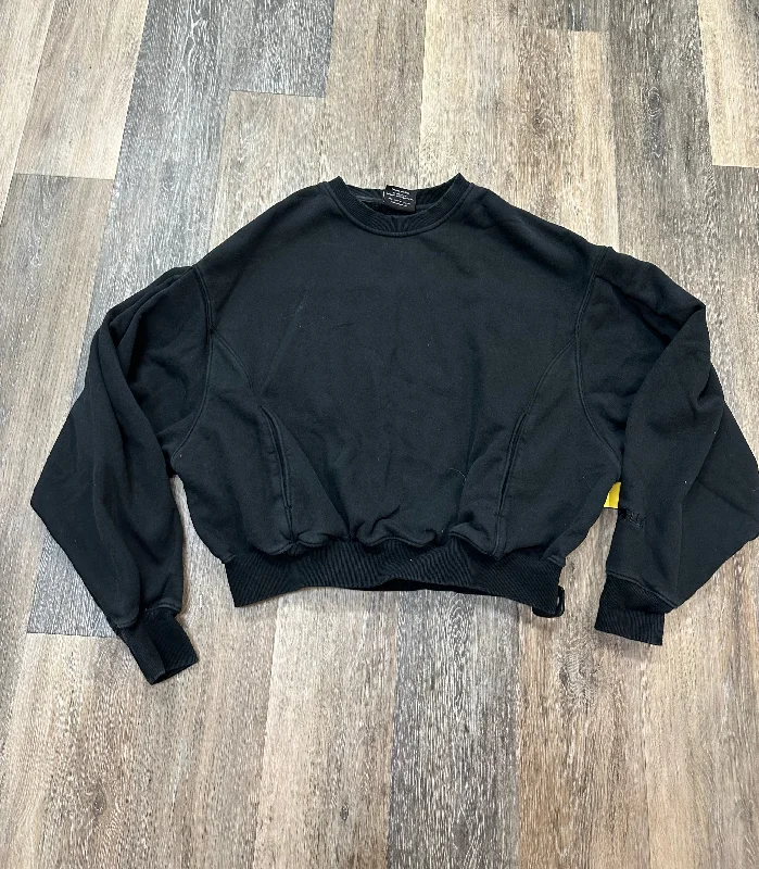 Men's Hoodies with Button-Down PocketsSweatshirt Crewneck By Popflex In Black, Size: S Men's Hoodies with Button-Down PocketsSweatshirt Crewneck By Popflex In Black, Size: S