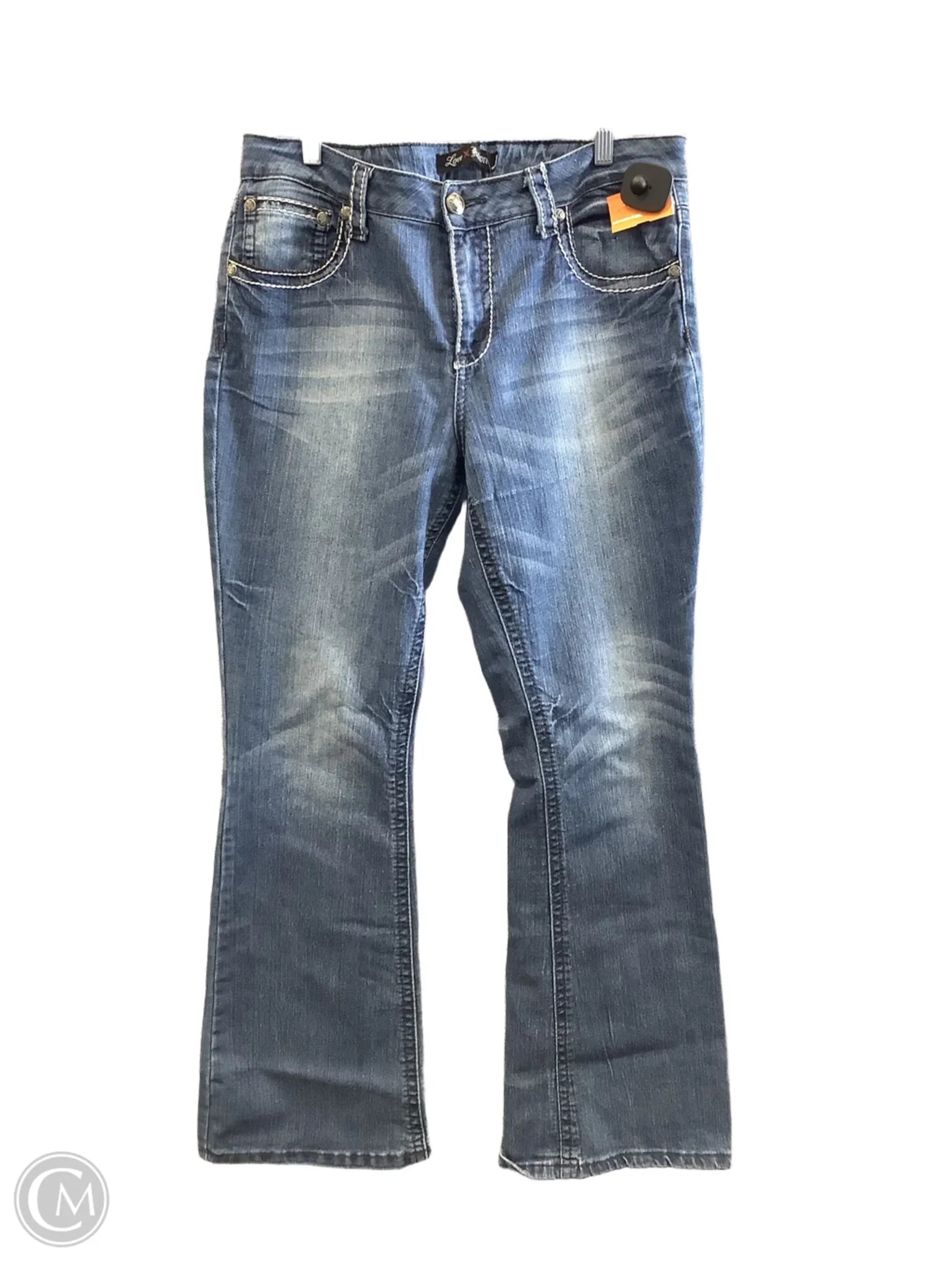 Men's Straight-Leg Jeans in Dark WashJeans Flared By Love Nation In Blue, Size: 14