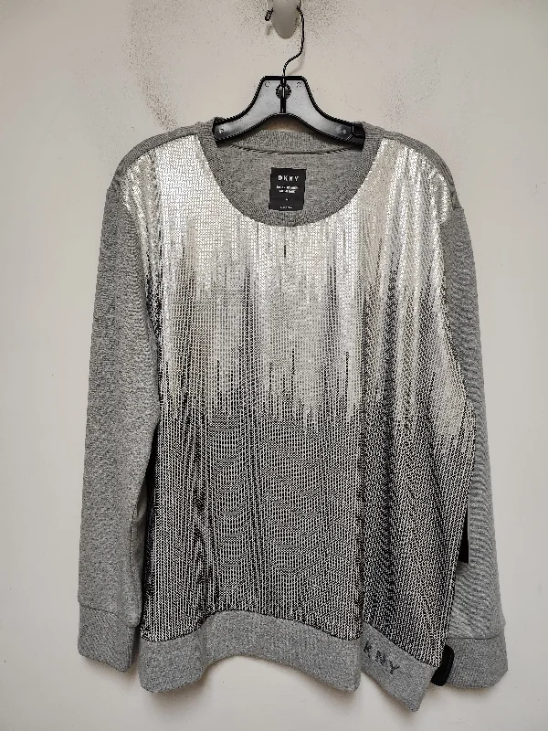 Elevated Men's Lounge HoodiesSweatshirt Crewneck By Dkny In Grey, Size: M