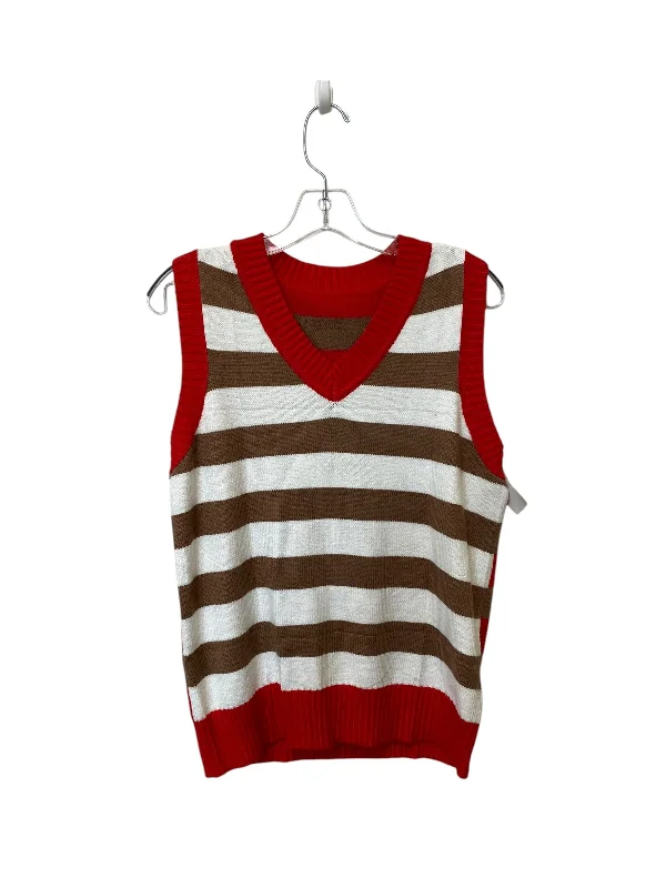 Modern Men's Field JacketsVest Sweater By Clothes Mentor In Striped Pattern, Size: S
