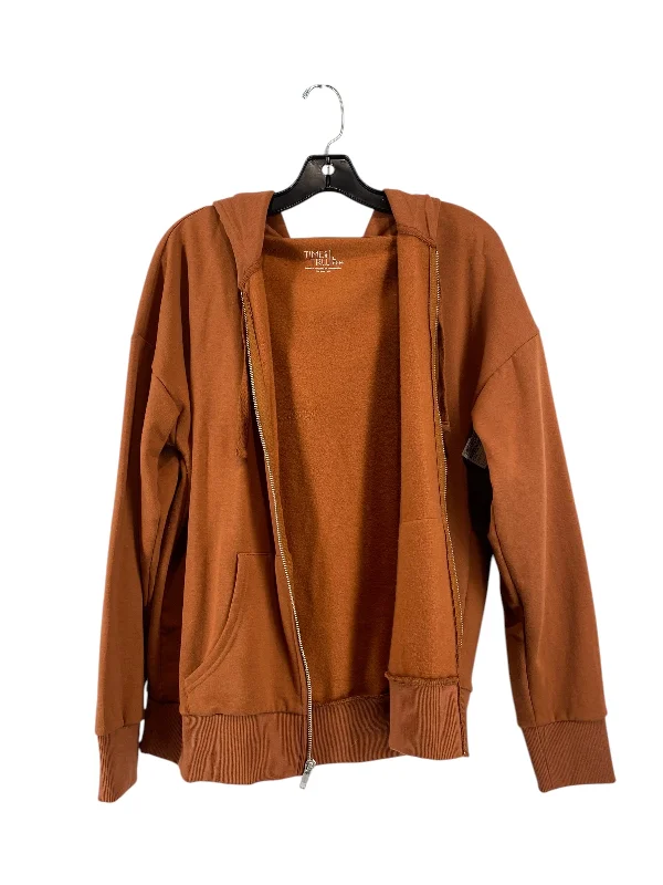 Men's Hoodies with Reinforced CuffsSweatshirt Hoodie By Time And Tru In Brown, Size: L Men's Hoodies with Reinforced CuffsSweatshirt Hoodie By Time And Tru In Brown, Size: L