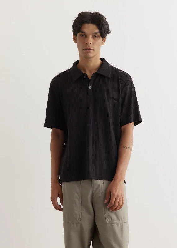 Men's Shirts with Single-Breasted DesignsDeny Knit Polo
