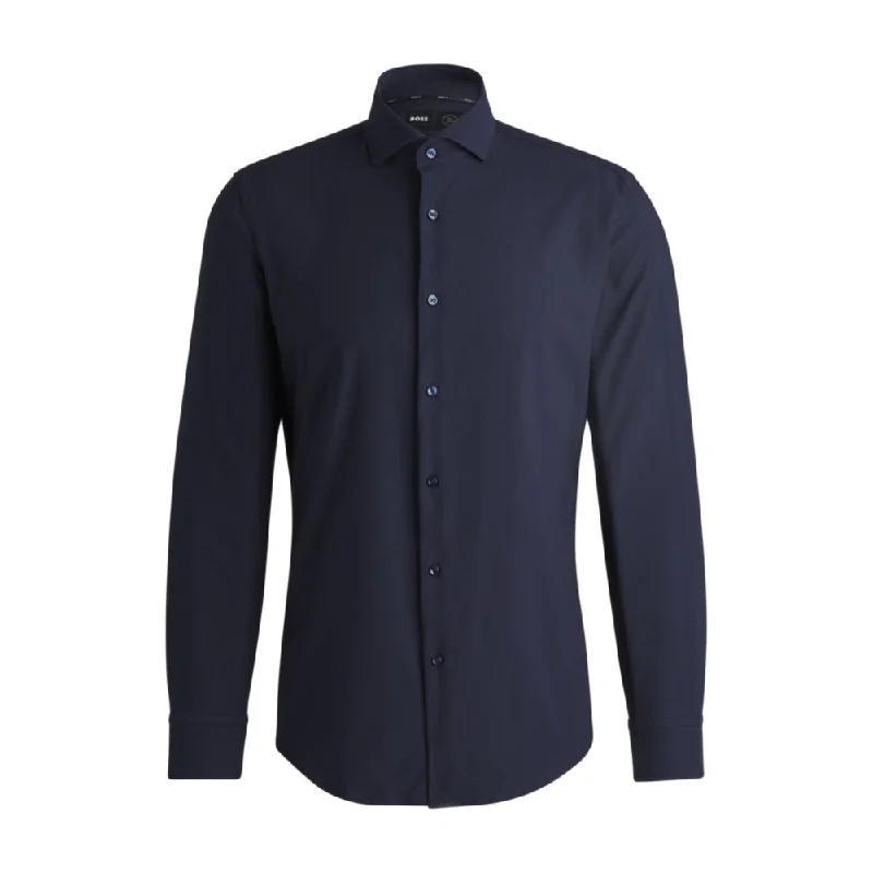 Men's Wrinkle-Free Shirts for Easy CareSlim-fit shirt in structured performance-stretch material Men's Wrinkle-Free Shirts for Easy CareSlim-fit shirt in structured performance-stretch material