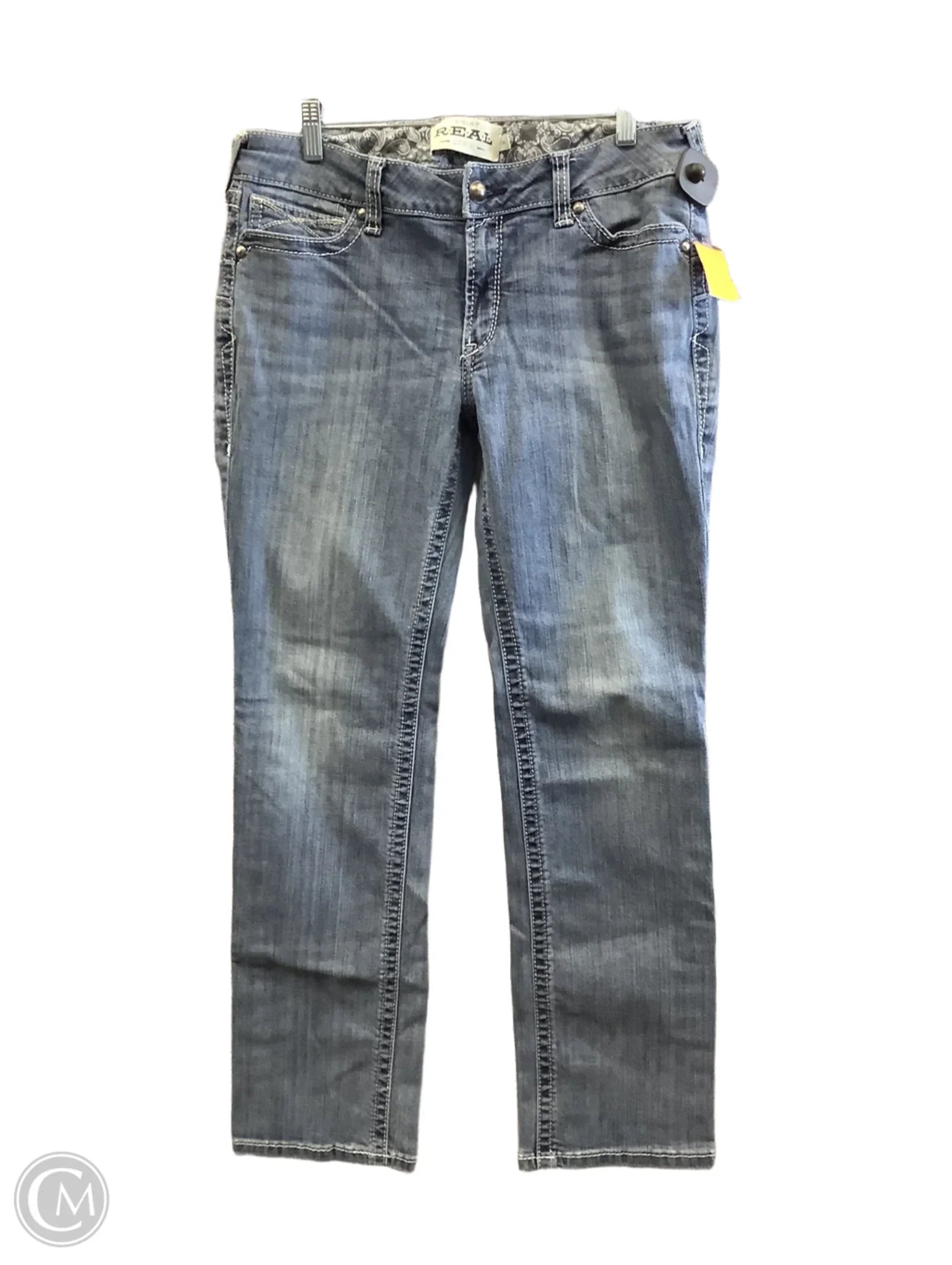 High-Waisted Men's JeansJeans Straight By Ariat In Blue Denim, Size: 12