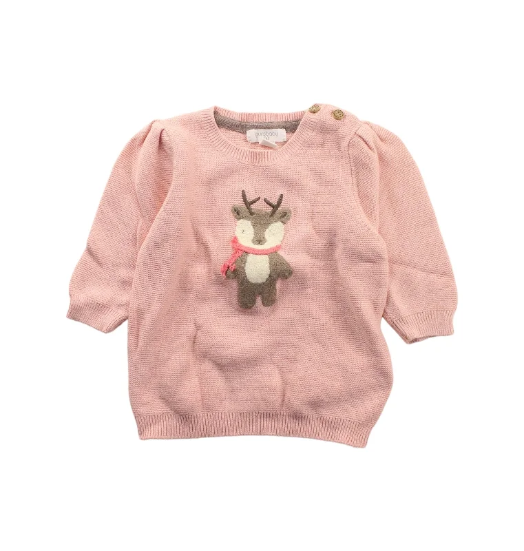 Casual Men's Pullover SweatersPurebaby Knit Sweater 3-6M