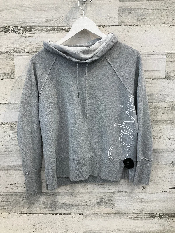 Men's Hoodies for Tall MenAthletic Sweatshirt Collar By Calvin Klein Performance In Grey, Size: M Men's Hoodies for Tall MenAthletic Sweatshirt Collar By Calvin Klein Performance In Grey, Size: M