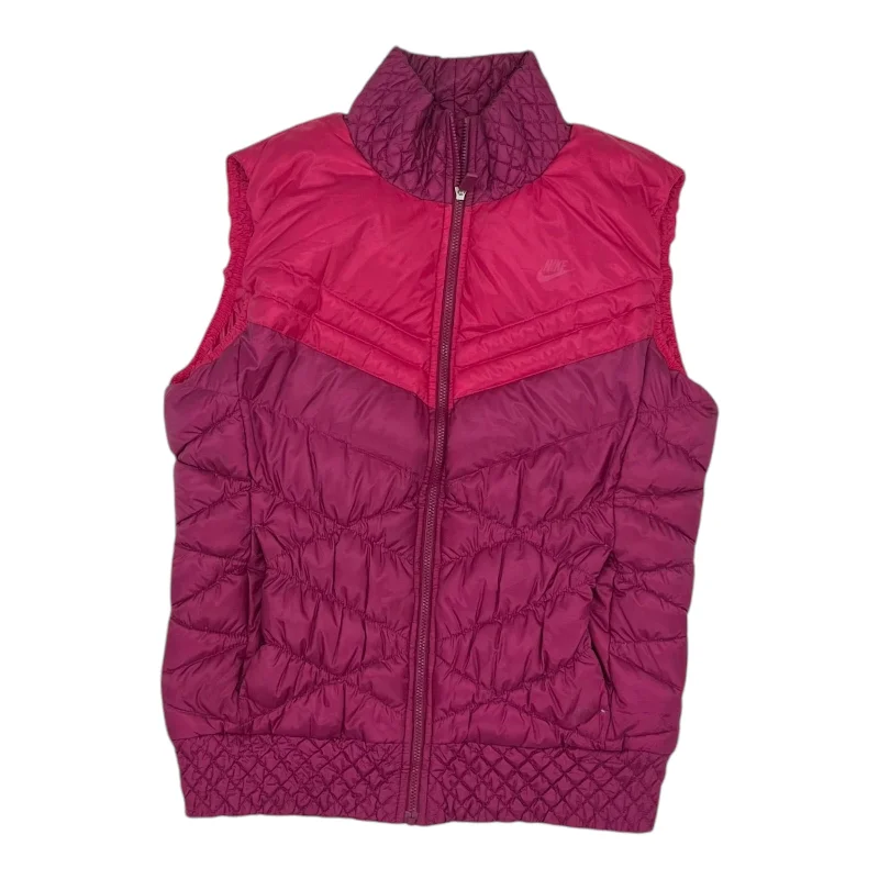 Men's Coats for Short MenVest Puffer & Quilted By Nike Apparel In Pink, Size:M