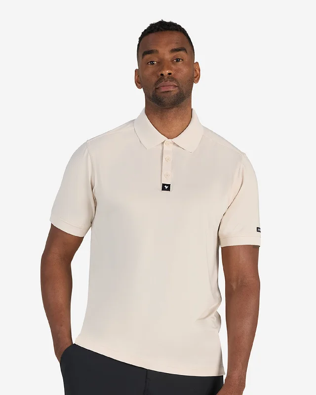 Men's Shirts with Geometric PatternsRidge Polo - Sand Shell