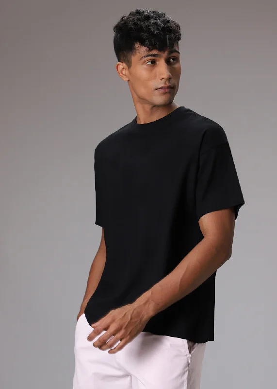 Classic Men's Button-Up ShirtsNoir Black Patterned T-shirt