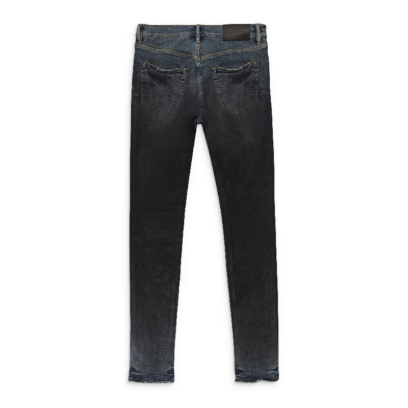 Latest Men's Jeans TrendsMID INDIGO COLOR COATED GRADIENT Black SKINNY JEANS