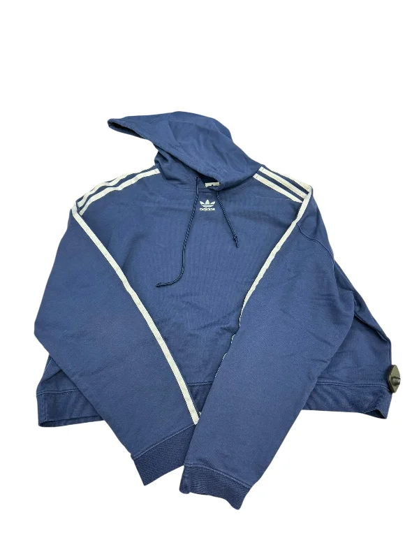Cool Men's Graphic HoodiesSweatshirt Hoodie By Adidas In Navy, Size: Xl