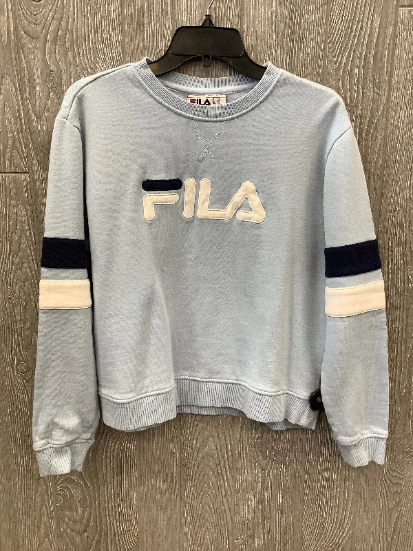 Men's Hoodies with Stretch FabricAthletic Sweatshirt Crewneck By Fila In Blue, Size: Xl Men's Hoodies with Stretch FabricAthletic Sweatshirt Crewneck By Fila In Blue, Size: Xl
