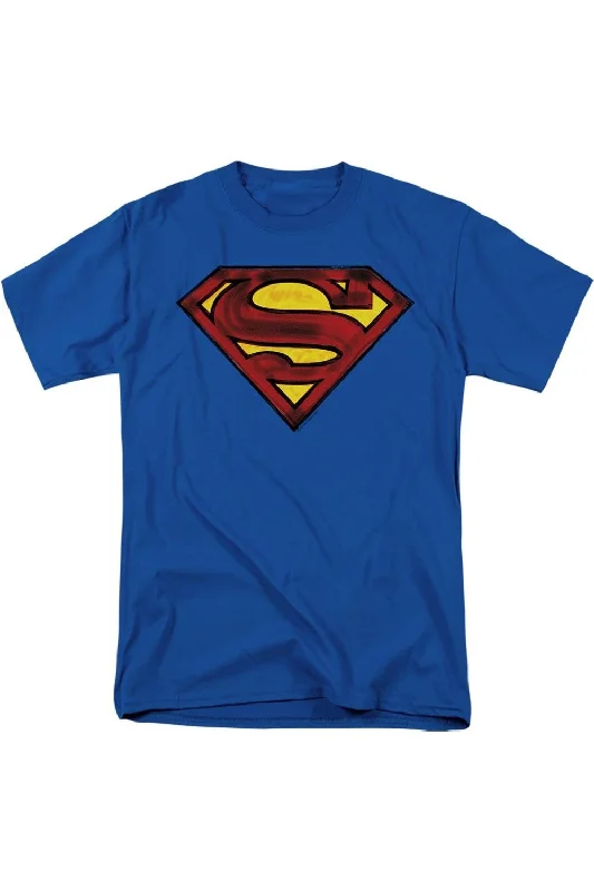 Men's Shirts with Abstract DesignsSuperman Charcoal Shield Short Sleeve Adult Tee / T-Shirt Men's Shirts with Abstract DesignsSuperman Charcoal Shield Short Sleeve Adult Tee / T-Shirt