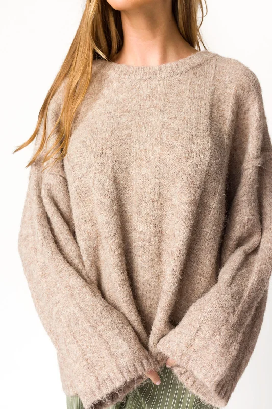 Cozy Men's Cable-Knit SweatersJesse Pullover in Light Brown
