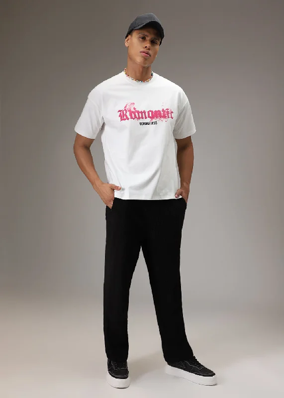 Men's Shirts with Barrel CuffsRomantic Funk White Oversized T-shirt