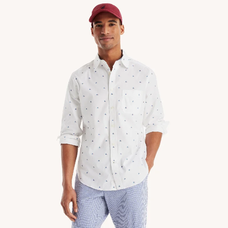 Men's Denim Shirts for a Rugged LookNautica Mens Printed Oxford Shirt