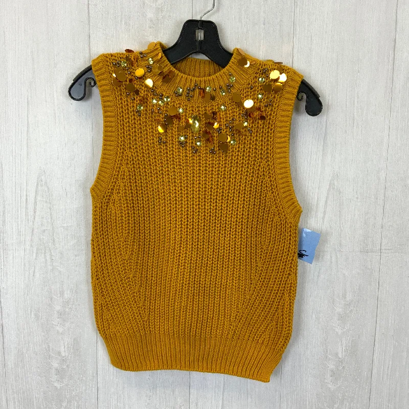 Men's Coats with Chest PocketsVest Sweater By H&m In Yellow, Size: S