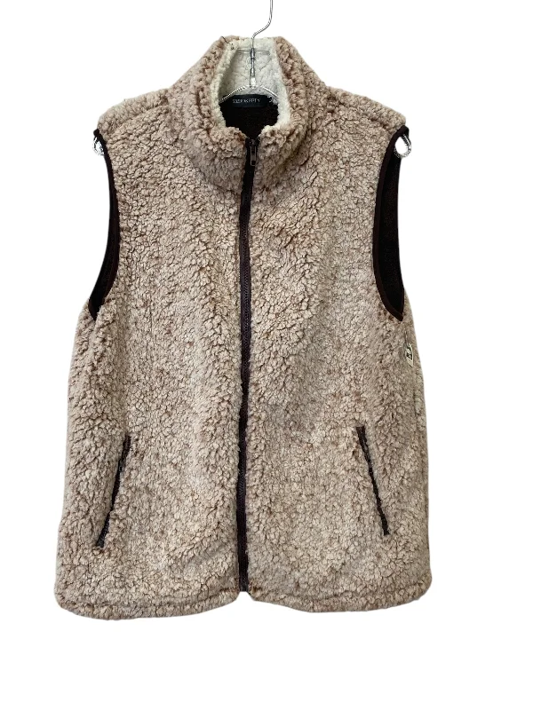 Men's Coats with Magnetic ClosuresVest Faux Fur & Sherpa By Clothes Mentor In Brown, Size: L Men's Coats with Magnetic ClosuresVest Faux Fur & Sherpa By Clothes Mentor In Brown, Size: L