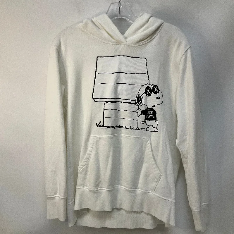 Men's Hoodies with Adjustable HoodsSweatshirt Hoodie By Uniqlo In White, Size: Xl
