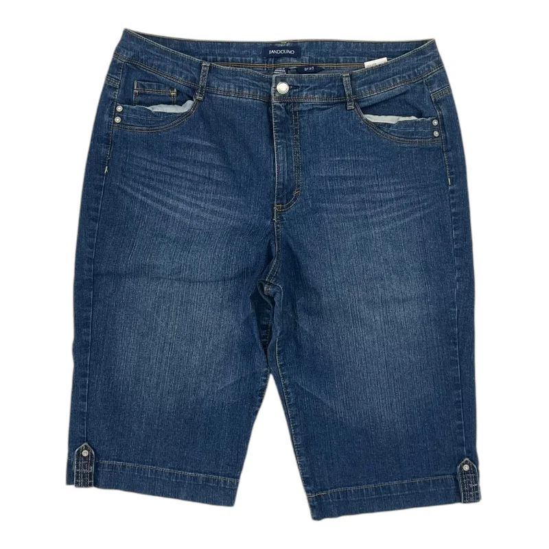 Men's Practical Cargo Work ShortsShorts By Bandolino In Blue Denim, Size:16