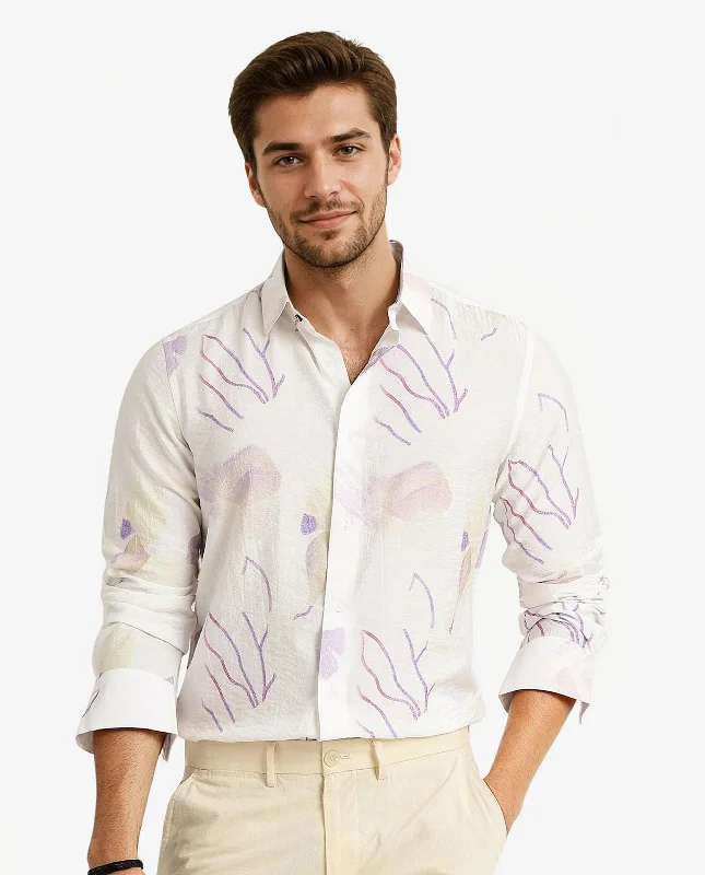 Men's Skinny-Fit Shirts for a Trendy LookRare Rabbit Men Jazzy Off White Full Sleeve Regular Fit Floral Print Cotton Shirt Men's Skinny-Fit Shirts for a Trendy LookRare Rabbit Men Jazzy Off White Full Sleeve Regular Fit Floral Print Cotton Shirt