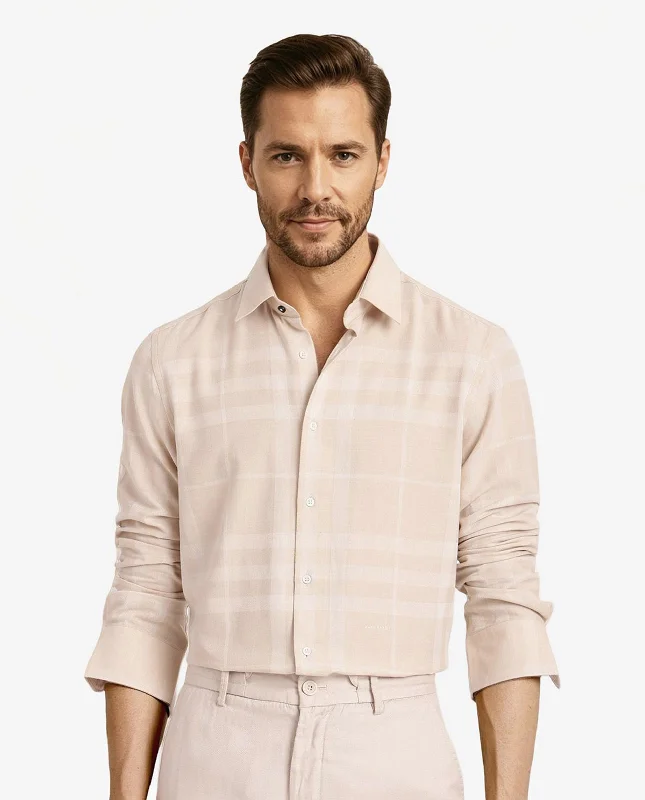 Men's Dressy Button-Down Shirts for Formal OccasionsRare Rabbit Men Boxlo Beige Full Sleeve Regular Collar Button Closure Regular Fit Check Shirt Men's Dressy Button-Down Shirts for Formal OccasionsRare Rabbit Men Boxlo Beige Full Sleeve Regular Collar Button Closure Regular Fit Check Shirt