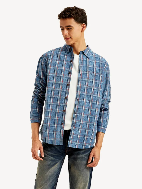Men's Pattern-Clashing Shirts for Bold FashionMen's Checkered Slim Fit Shirt