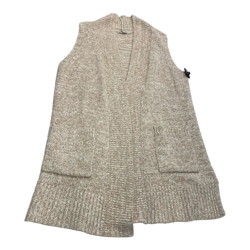 Men's Coats with VentilationVest Sweater By Loft In Beige, Size: M
