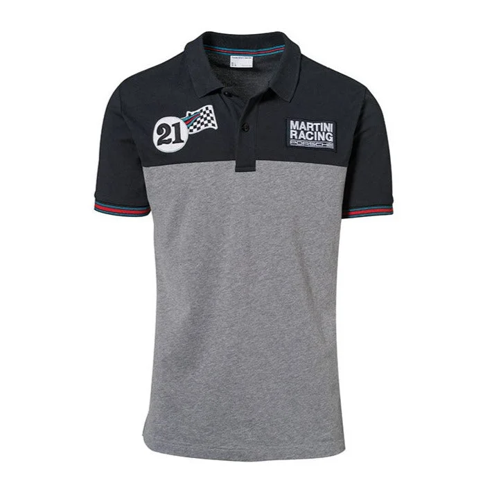 Lightweight Men's Linen ShirtsPorsche Men's Polo Shirt #21 - Martini Racing