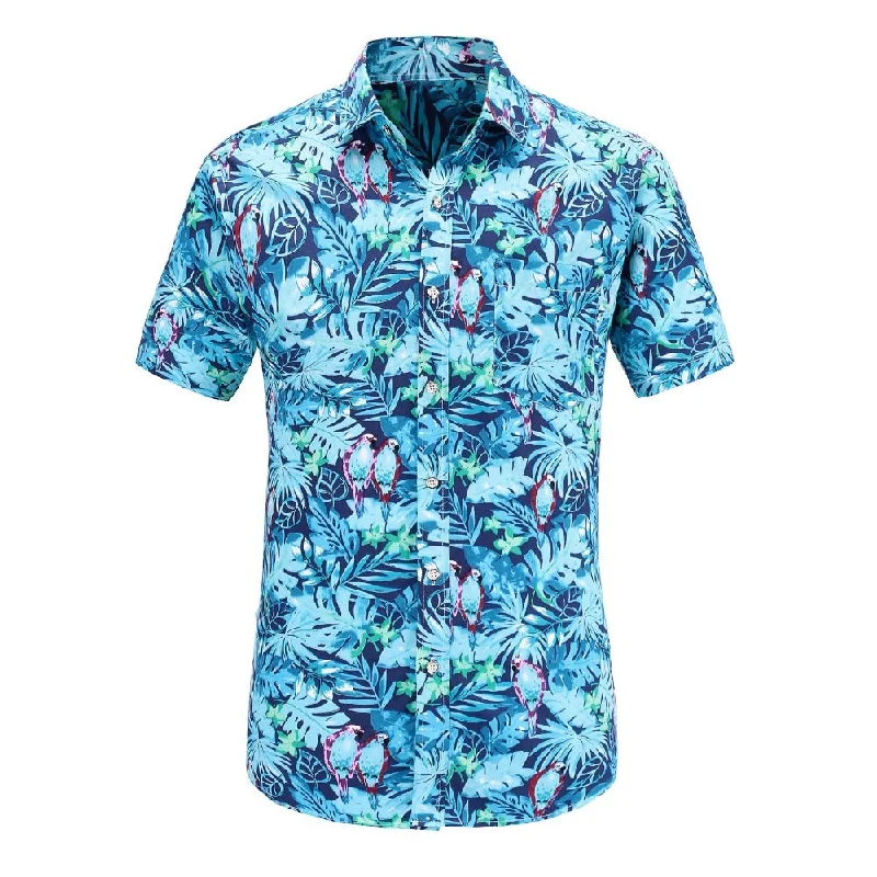 Men's Breathable Shirts for Warm ClimatesShort Sleeve Men Shirt Hawaiian