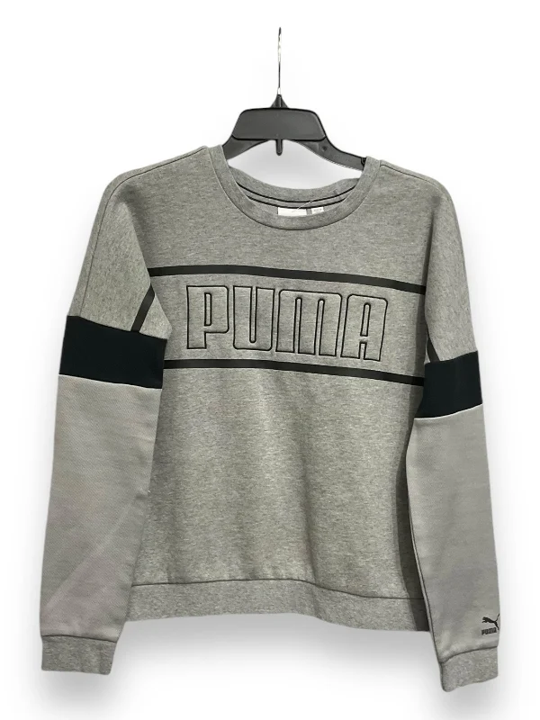 Men's Hoodies with Pass-Through PocketsSweatshirt Crewneck By Puma In Grey, Size: S