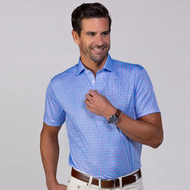Men's Shirts with Floral PrintsSemi-Spread Collar Polo Rosewood