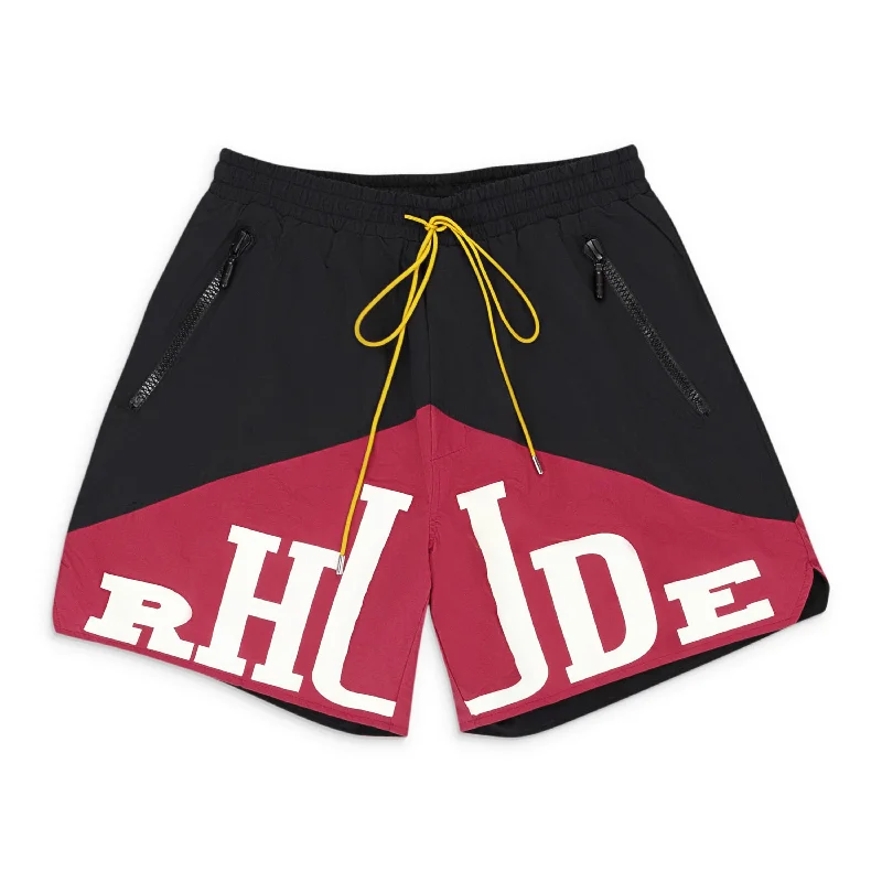 Men's Cozy Flannel Shorts for WinterYATCHING BLACK, MAROON SHORTS