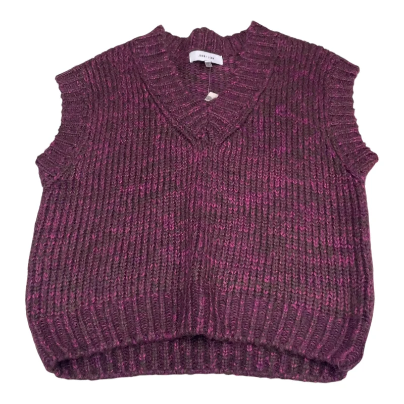 Best Men's Leather CoatsVest Sweater By John + Jenn In Purple, Size: S