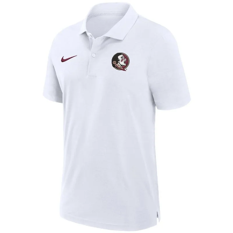 Men's Shirts with Snap ButtonsNike Men's Seminole Logo Dri-fit Woven Polo - White