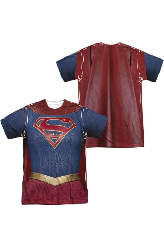 Men's Shirts with Elastic WaistbandsSupergirl Supergirl Uniform (Front/Back Print) Short Sleeve Adult Poly Crew Tee / T-Shirt Men's Shirts with Elastic WaistbandsSupergirl Supergirl Uniform (Front/Back Print) Short Sleeve Adult Poly Crew Tee / T-Shirt