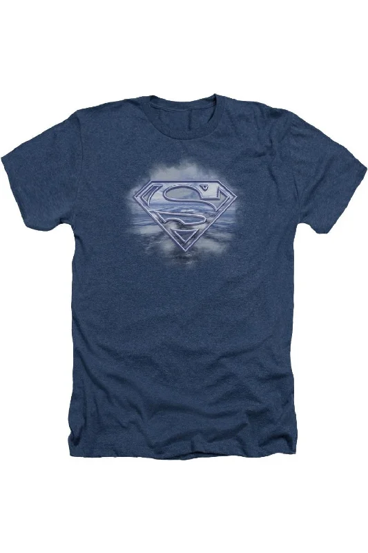 Men's Shirts with Striped PatternsSuperman Freedom Of Flight Adult Heather Tee / T-Shirt Men's Shirts with Striped PatternsSuperman Freedom Of Flight Adult Heather Tee / T-Shirt