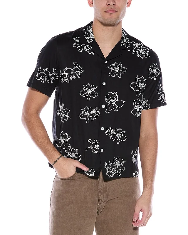 Men's Collared Shirts for Formal Occasionsrag & bone Avery Resort Embroidered Shirt Men's Collared Shirts for Formal Occasionsrag & bone Avery Resort Embroidered Shirt