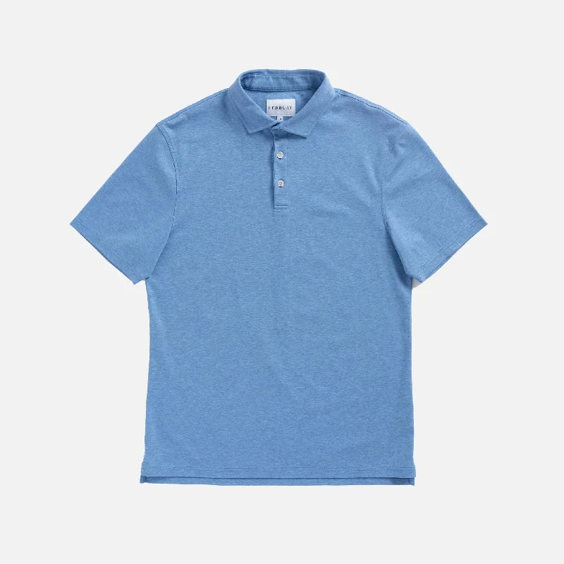 Men's Shirts for BoatingThe Blue Heather Arlon Knit Custom Polo