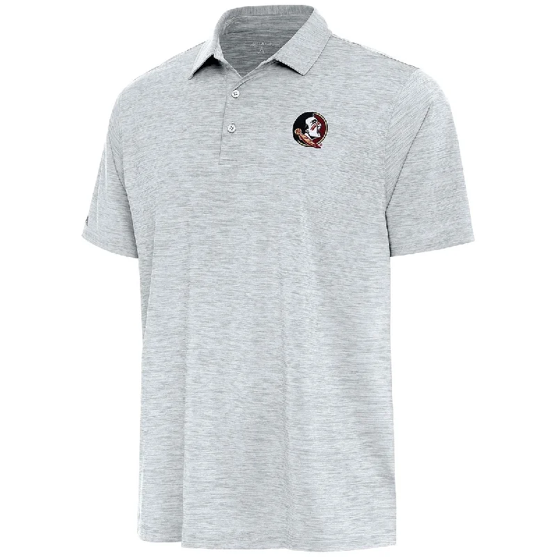 Men's Shirts with High NecksAntigua Men's Seminole Logo Heathered Polo - Heather Grey Men's Shirts with High NecksAntigua Men's Seminole Logo Heathered Polo - Heather Grey