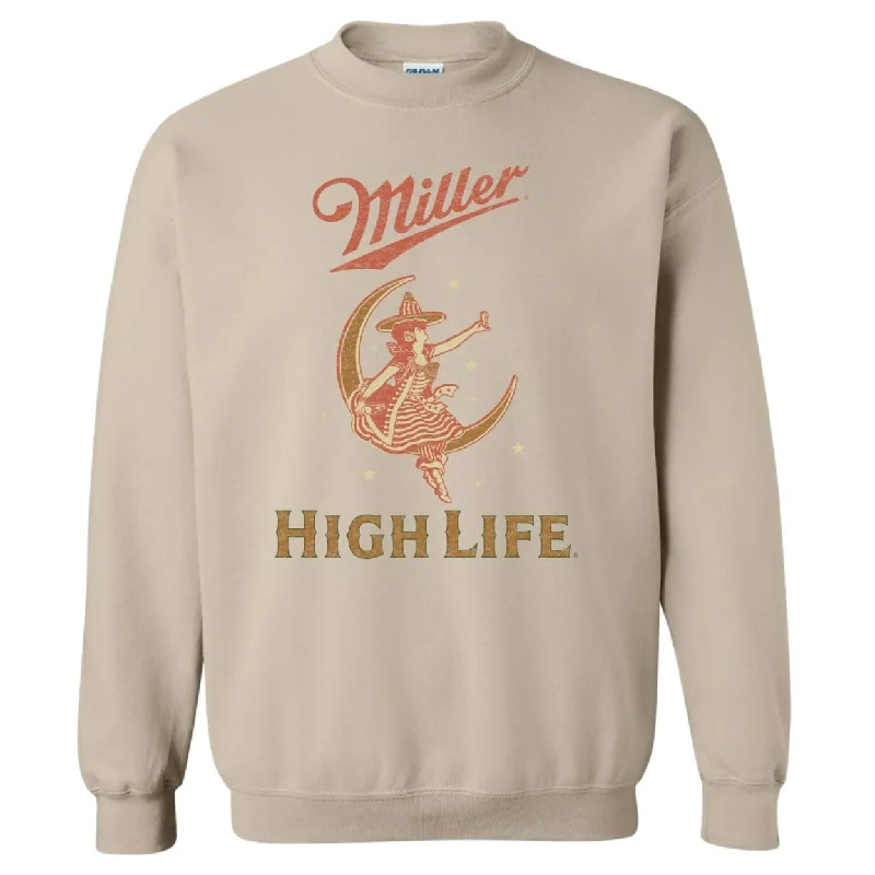 Men's Sweaters with Kangaroo PocketsMiller High Life Girl In The Moon Crewneck Sweatshirt Men's Sweaters with Kangaroo PocketsMiller High Life Girl In The Moon Crewneck Sweatshirt