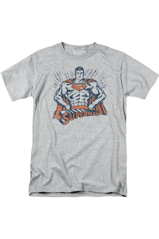 Men's Shirts for BoatingSuperman Vintage Stance Short Sleeve Adult Tee / T-Shirt