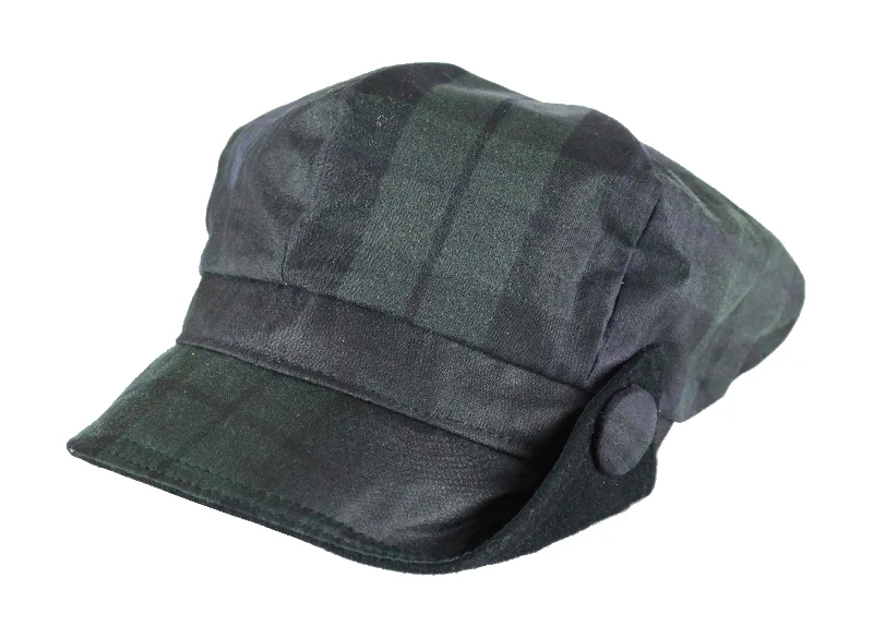 Designer Trucker HatsHW90 - Women's Lilly Tartan Wax Hat - BLACKWATCH