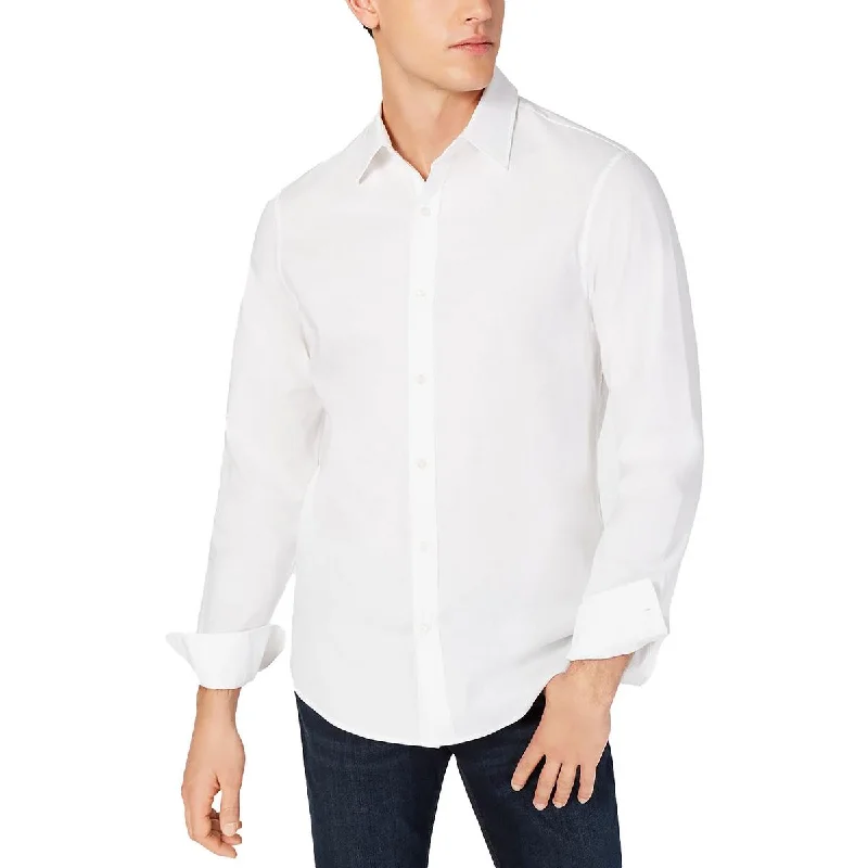 Men's Hawaiian Print Shirts for Luau PartiesMens Solid Cotton Button-Down Shirt