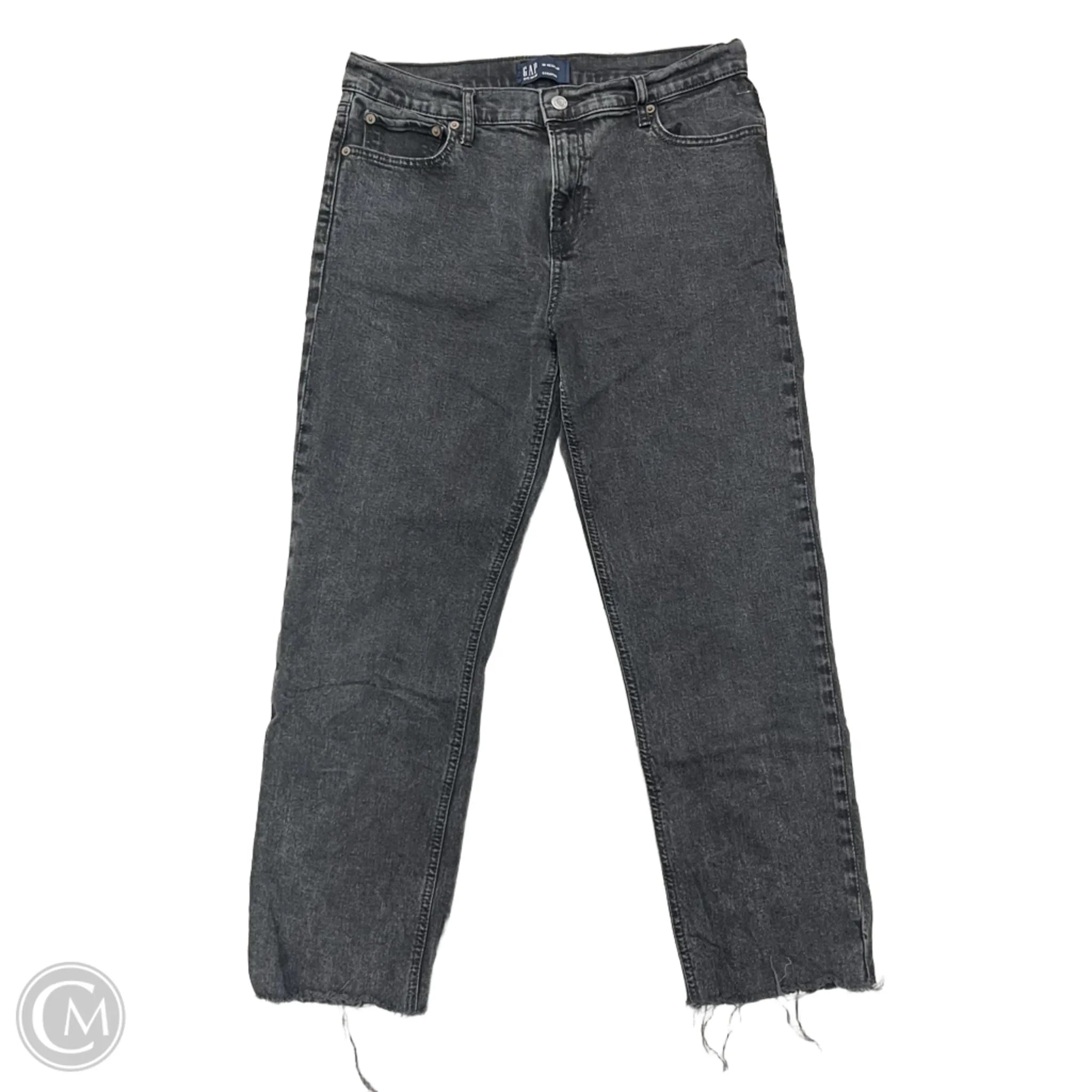 High-Quality Ripped Men's JeansJeans Straight By Gap In Black Denim, Size: 10