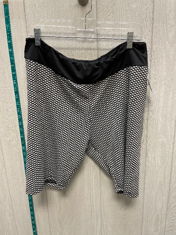 Men's Durable Work ShortsBlack & White Shorts Clothes Mentor, Size 1x