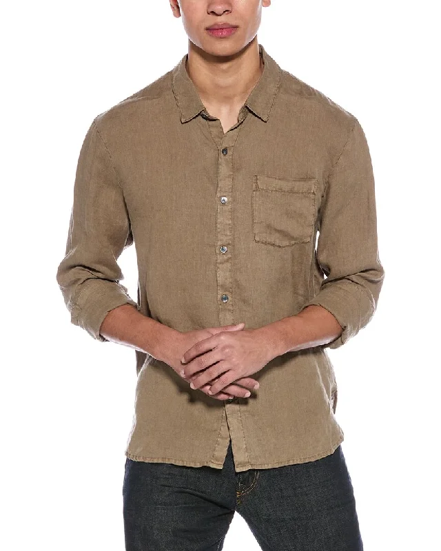 Men's Patterned Button-Down Shirts for Added InterestJames Perse Classic Pocket Linen Shirt Men's Patterned Button-Down Shirts for Added InterestJames Perse Classic Pocket Linen Shirt