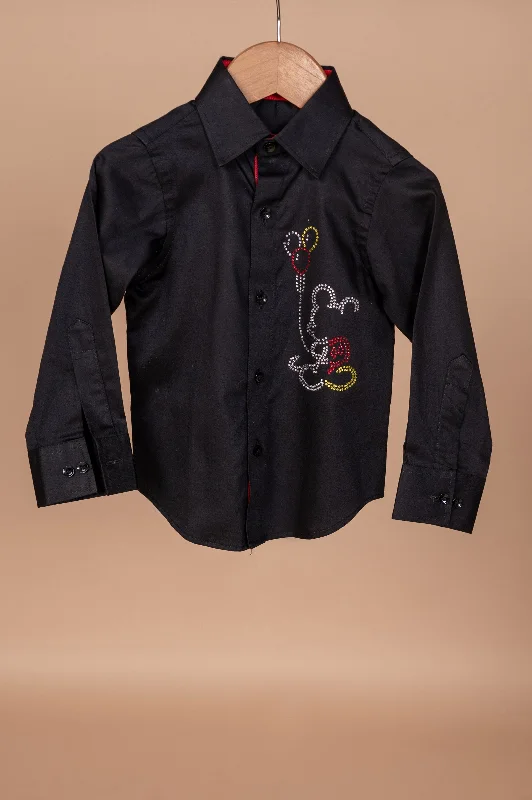 Men's Fishing Shirts for Water SportsPre-Order: Mickey With Ballon Swarovski Shirt